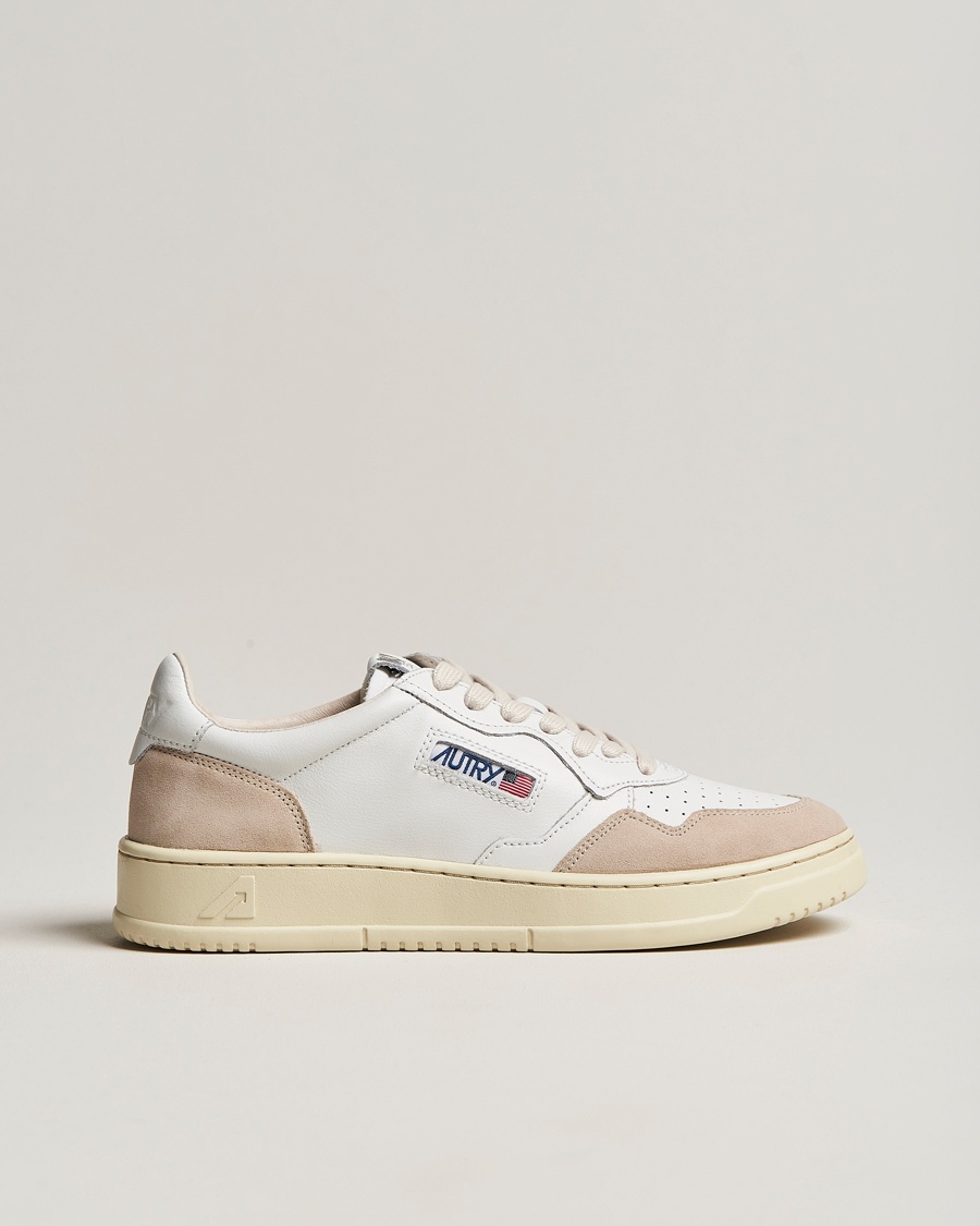 Autry Medalist Low Leather/Suede Sneaker White – Blanco