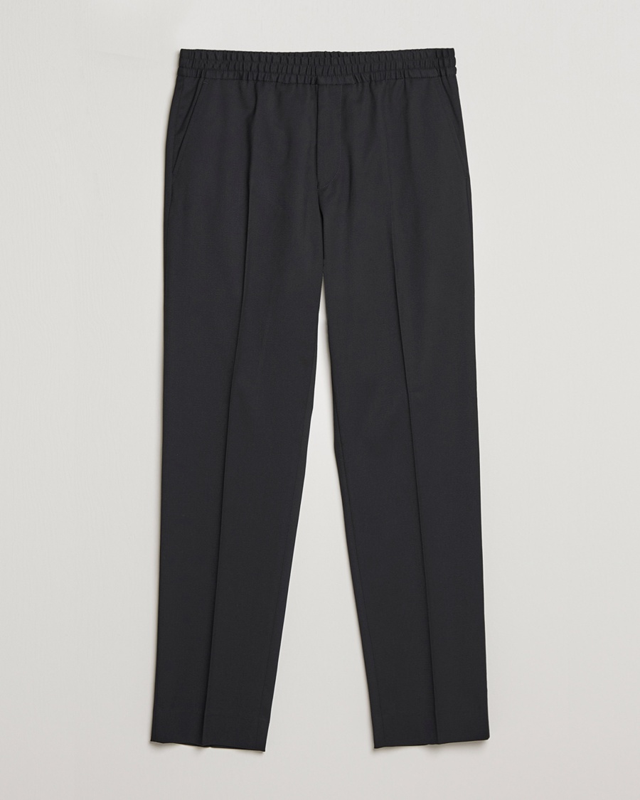 Filippa K Theo Relaxed Wool Trousers Black – Negro