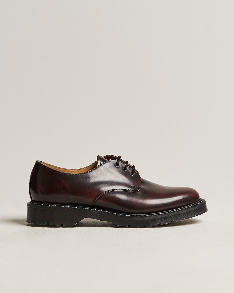 Solovair 3 Eye Gibson Shoe Burgundy Shine – Marrón