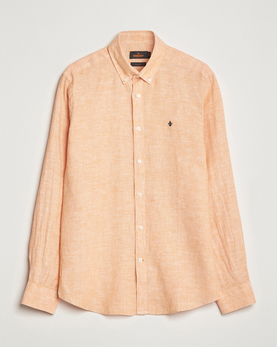 Morris Douglas Linen Button Down Shirt Orange – Naranja