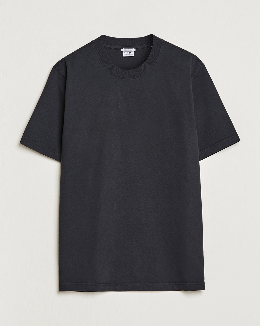 NN07 Adam Pima Crew Neck T-Shirt Black – Negro