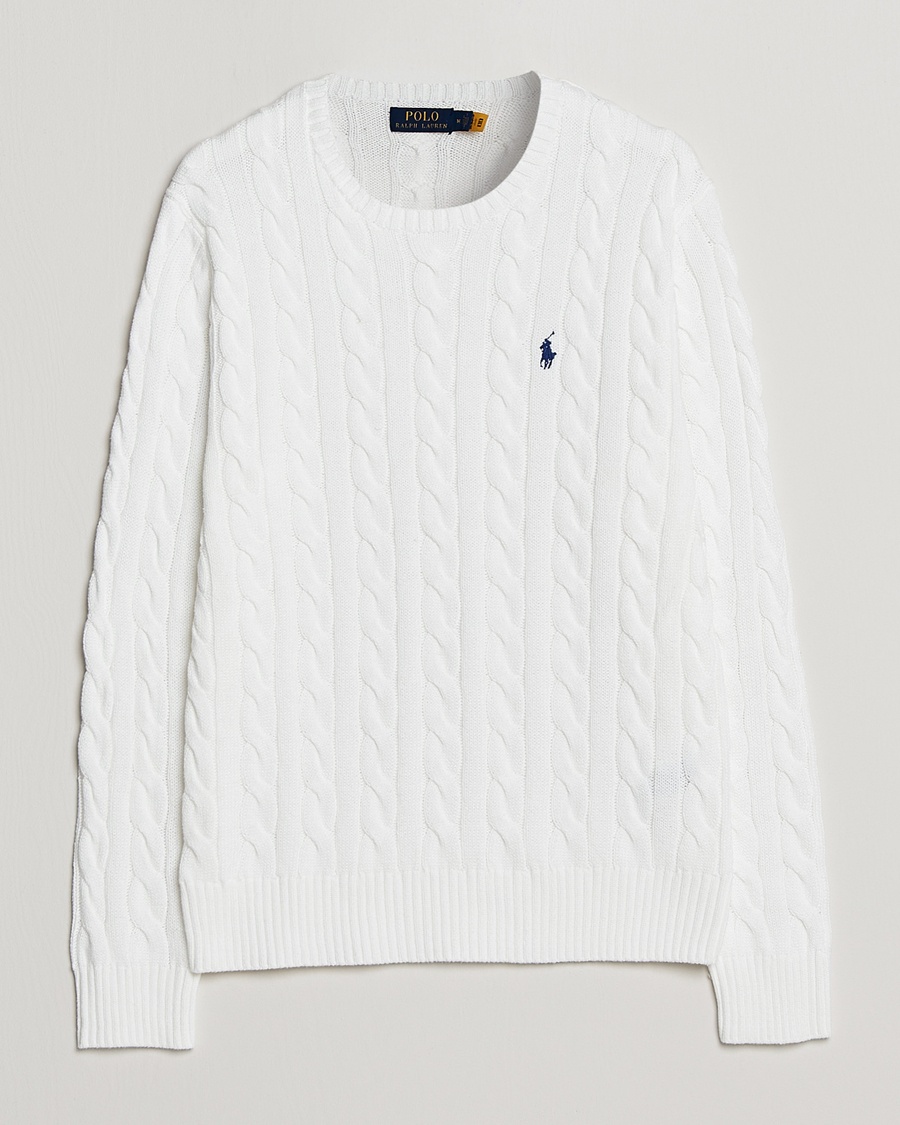 Polo Ralph Lauren Cotton Cable Pullover White – Blanco
