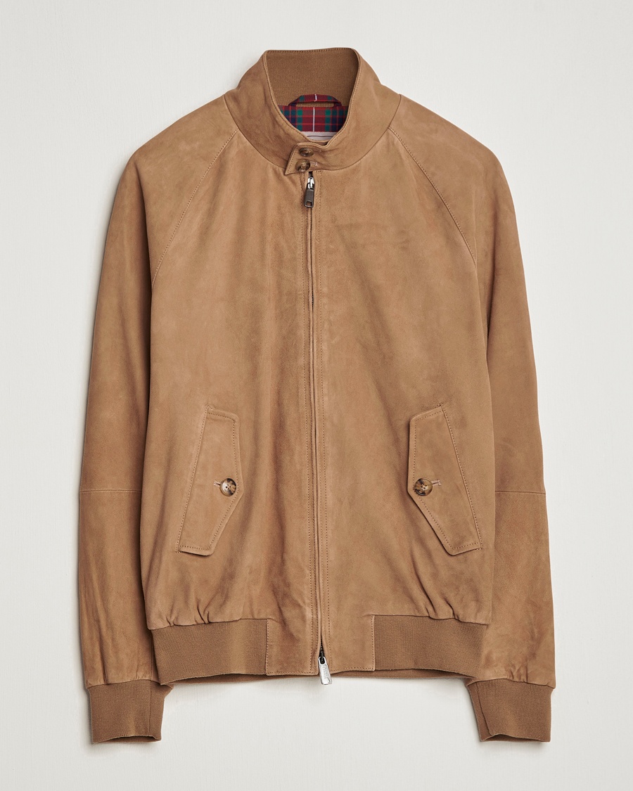 Baracuta G9 Suede Jacket Tobacco – Marrón
