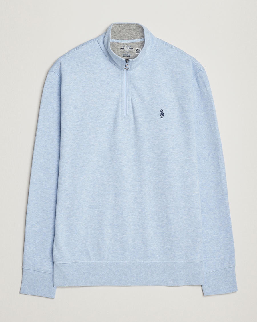 Polo Ralph Lauren Tech Double Knit Half Zip Office Blue Heather – Azul