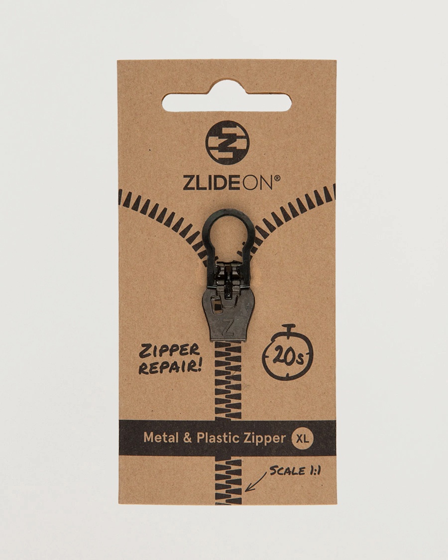 ZlideOn Metal & Plastic Zipper Black – Negro