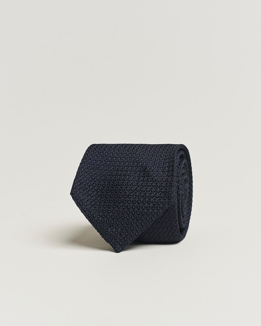 Eton Grenadine Tie Dark Blue – Azul