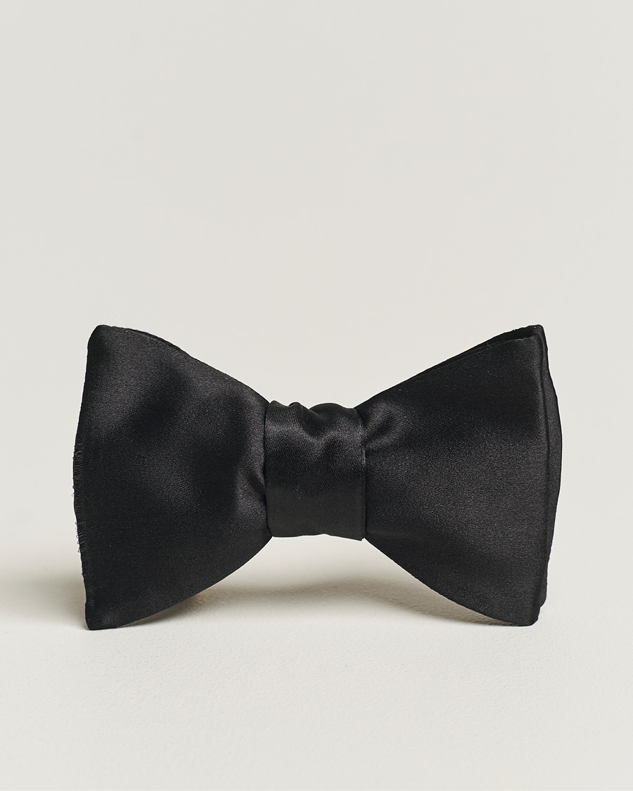 Eton Pre-Tied Silk Bow Tie Black – Negro