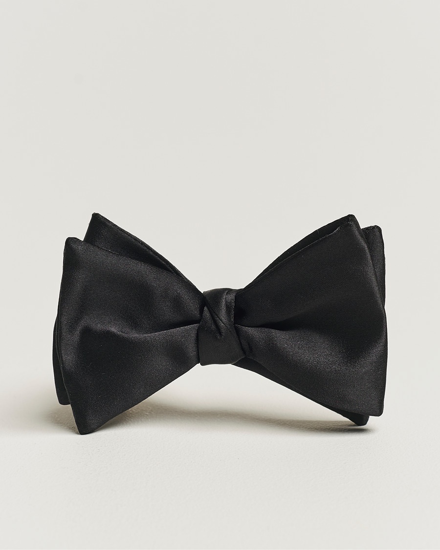 Eton Self-Tie Silk Bow Tie Black – Negro