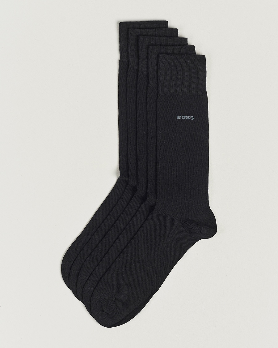 BOSS BLACK 5-Pack RS Uni Socks Black – Negro