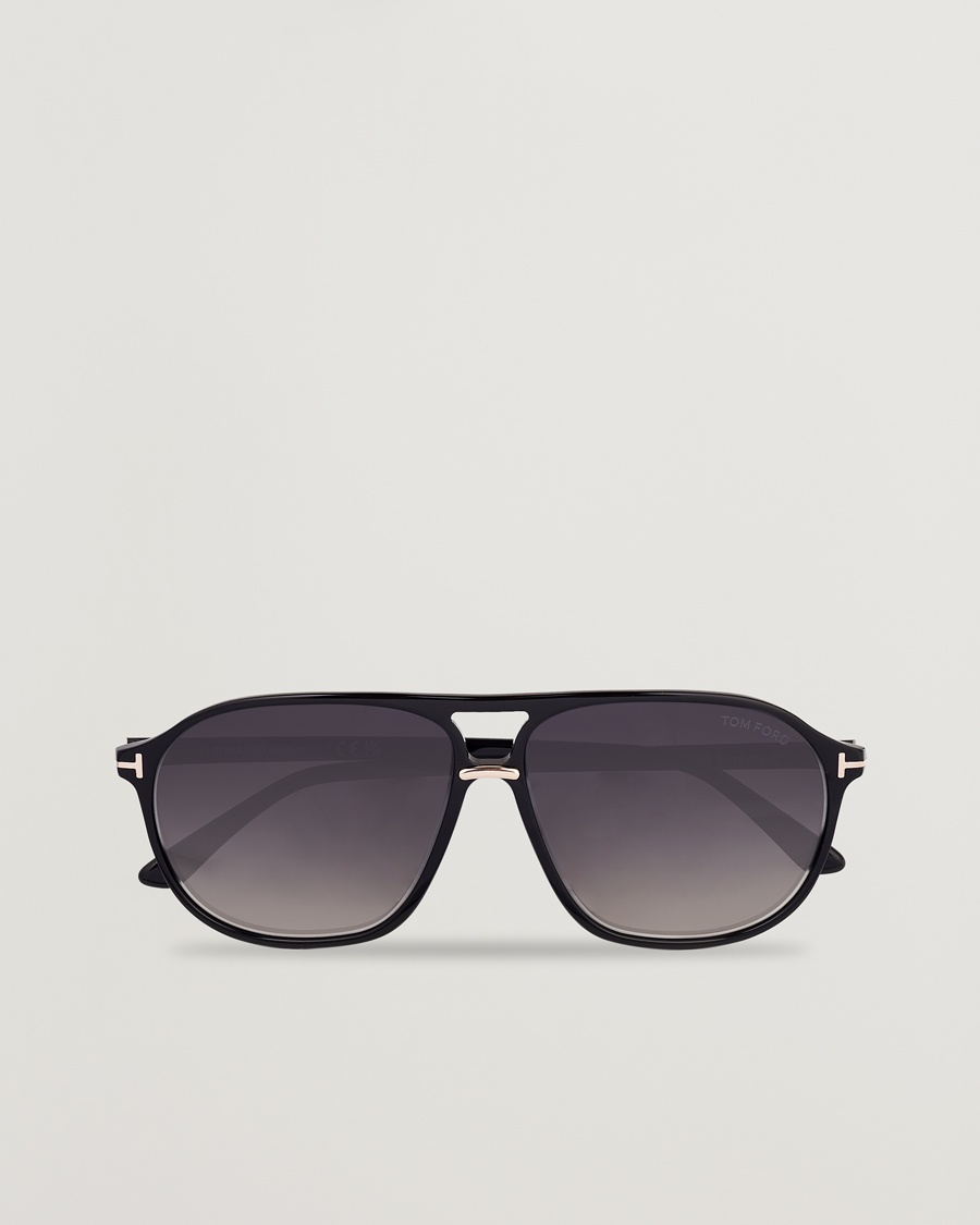 Tom Ford Bruce Sunglasses Shiny Black/Gradient Smoke – Negro