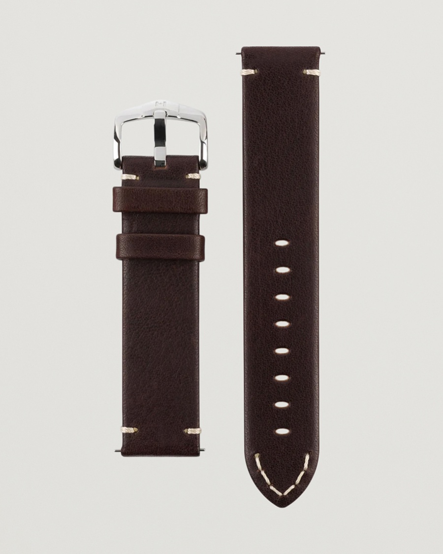 HIRSCH Ranger Retro Leather Watch Strap Brown – Marrón