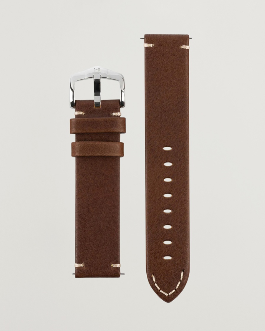 HIRSCH Ranger Retro Leather Watch Strap Golden Brown – Marrón