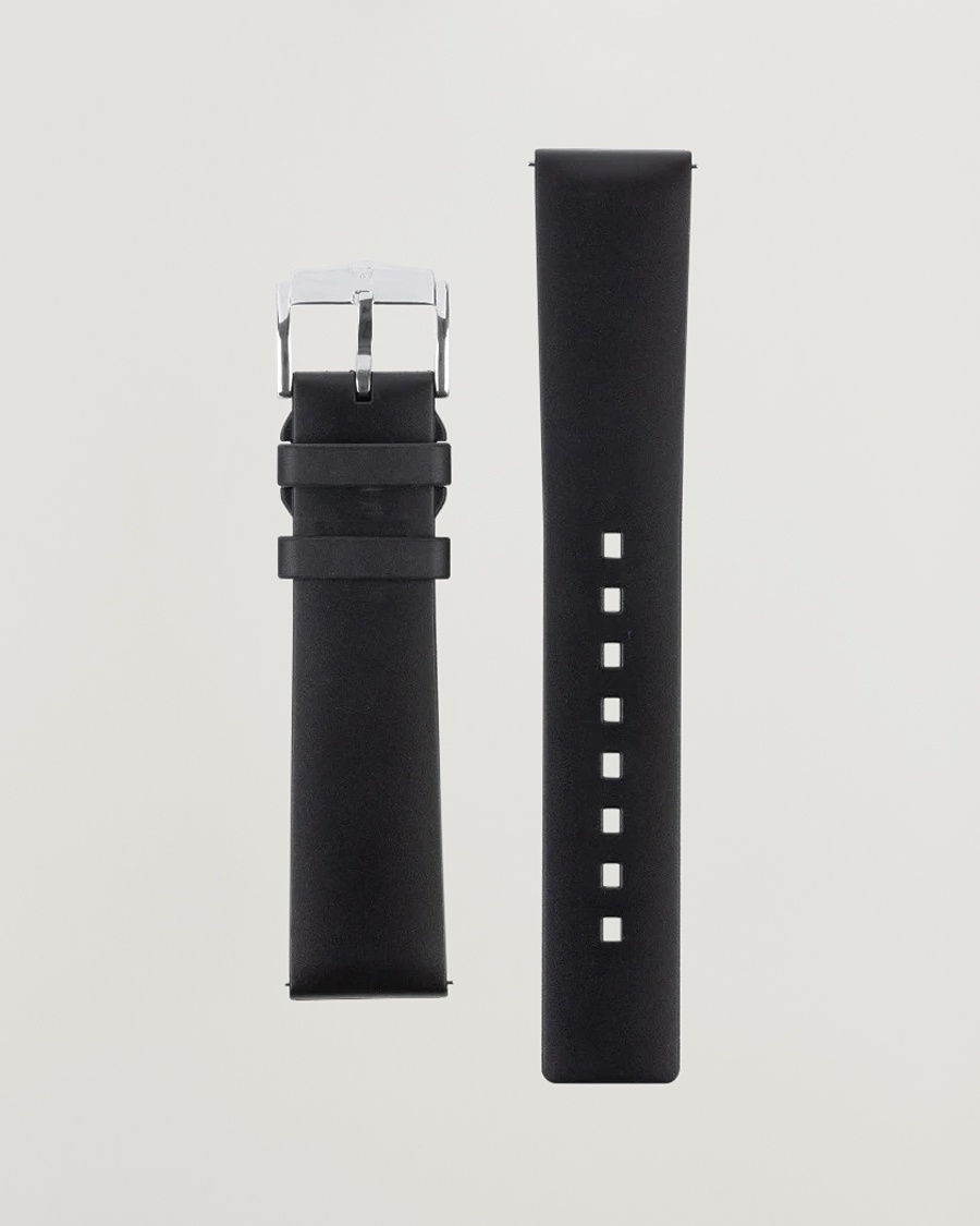HIRSCH Pure Natural Rubber Watch Strap Black – Negro