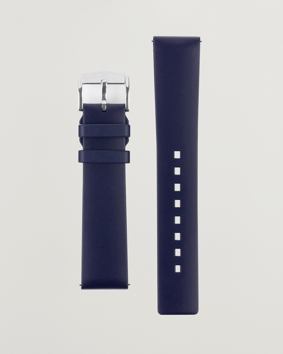 HIRSCH Pure Natural Rubber Watch Strap Blue – Azul