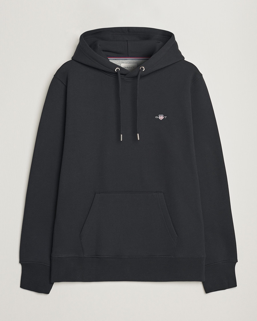 Gant Original Shield Logo Hoodie Black – Negro