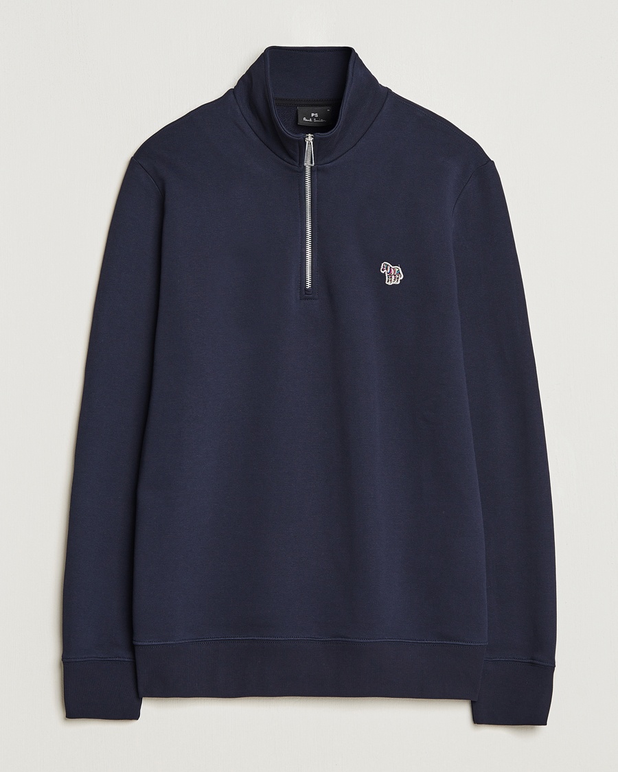 PS Paul Smith Zebra Organic Cotton Sweat Half Zip Navy – Azul