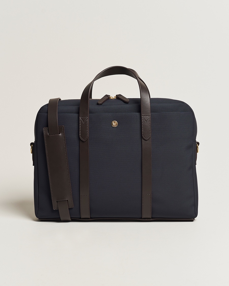 Mismo M/S Aspire Briefcase Navy/Dark Brown – Azul