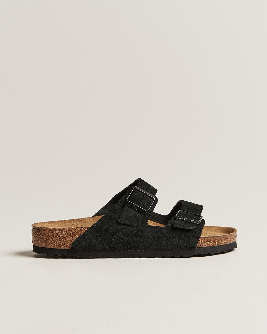 BIRKENSTOCK Arizona Soft Footbed Black Suede – Negro