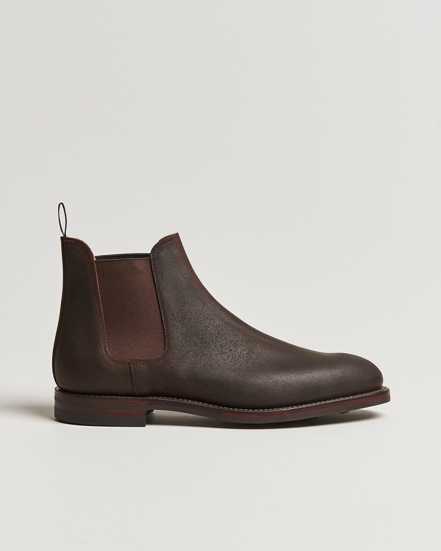 Crockett & Jones Chelsea 5 Dk Brown Rough-Out Suede – Marrón