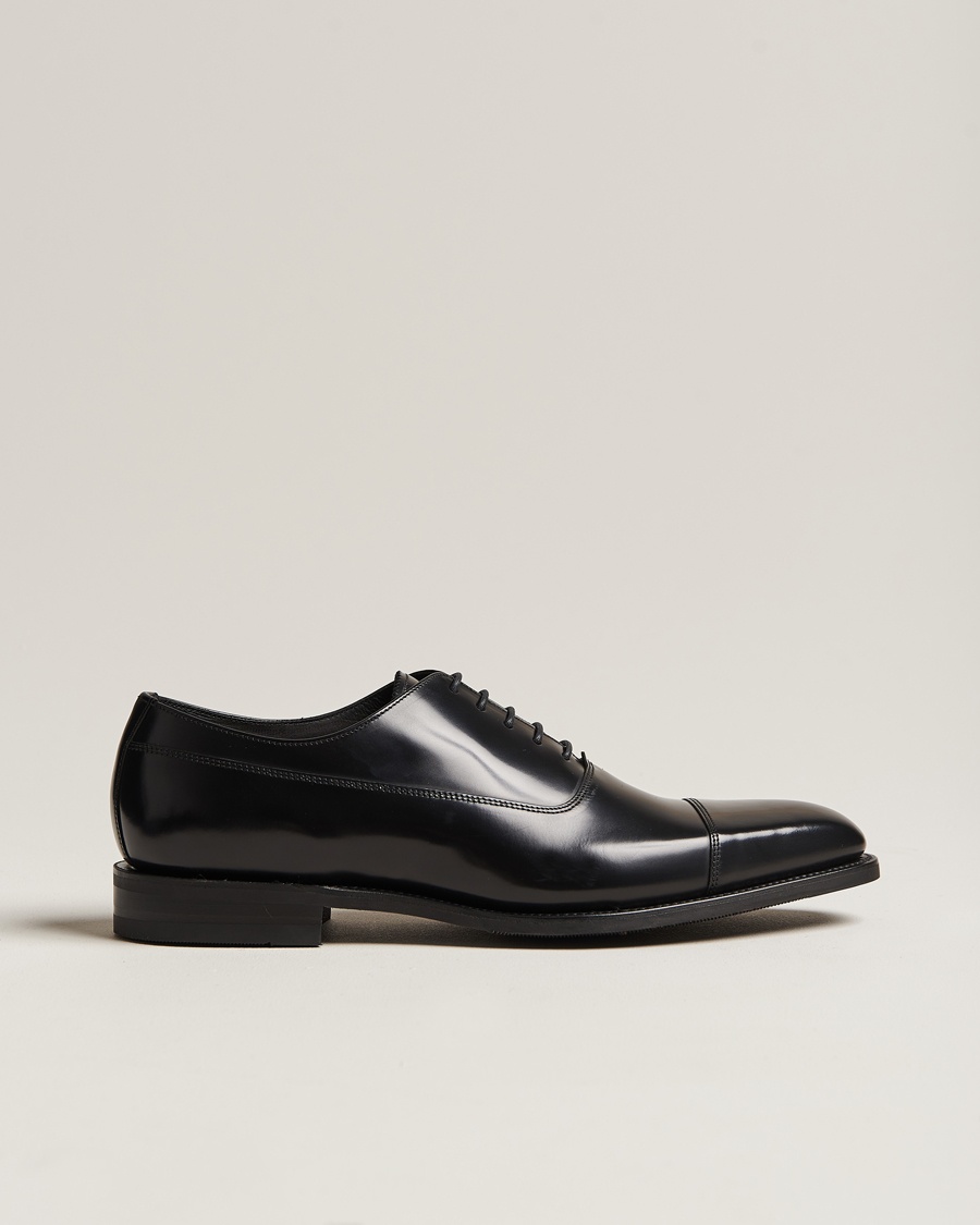 Loake Shoemakers Truman Polished Oxford Toe Cap Black – Negro