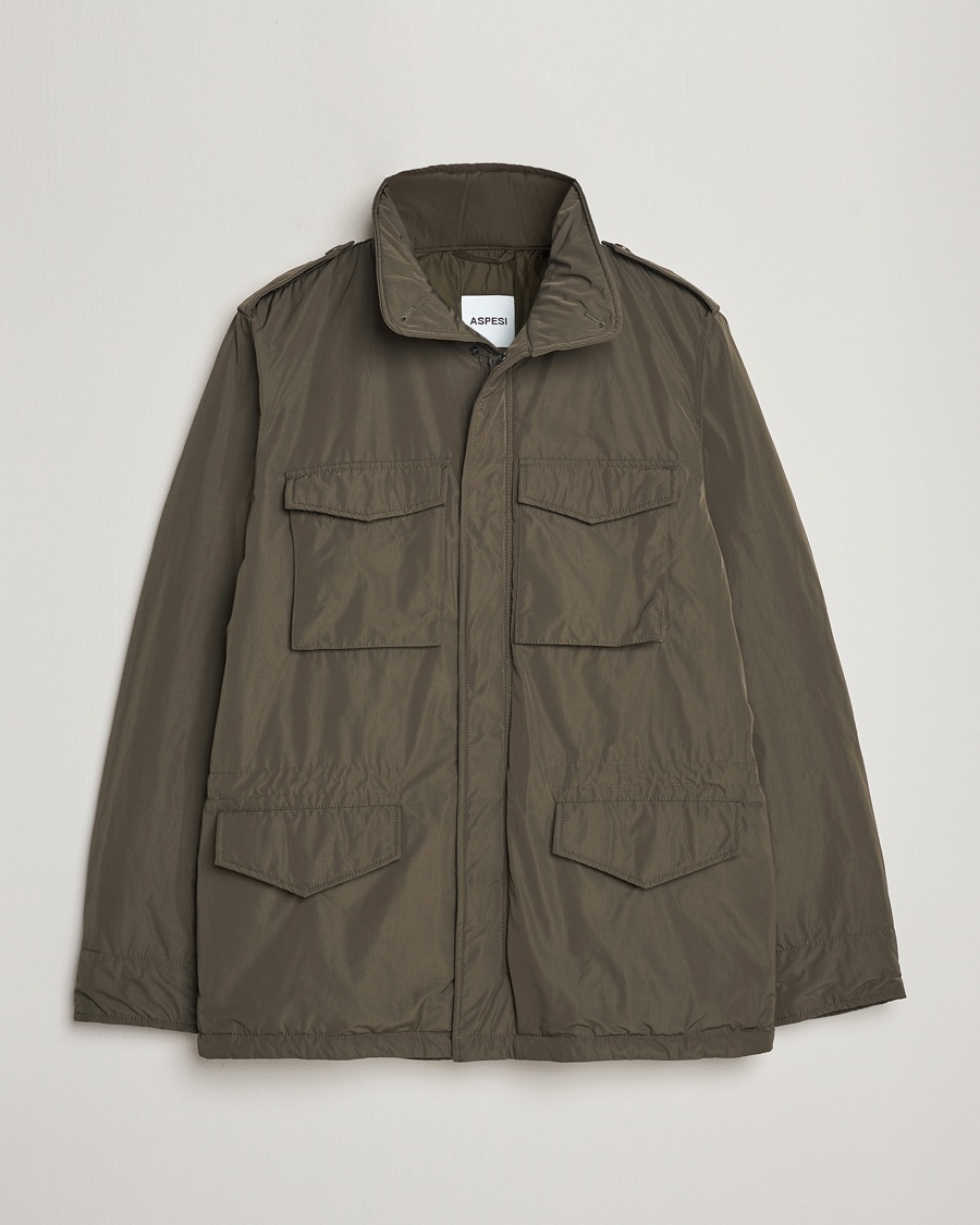 Aspesi Minifield Nylon Field Jacket Dark Military – Verde