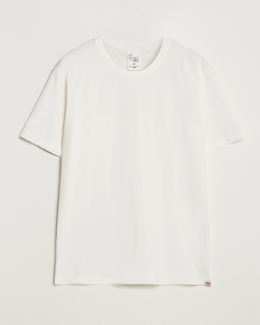 Nudie Jeans Uno Everyday Crew Neck T-Shirt Chalk White – Blanco