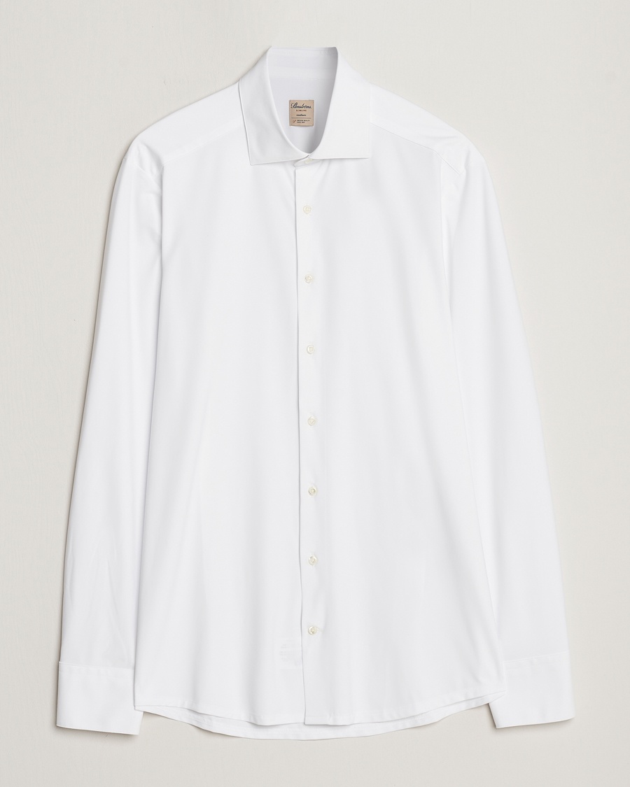 Stenströms Slimline Cut Away 4-Way Stretch Shirt White – Blanco