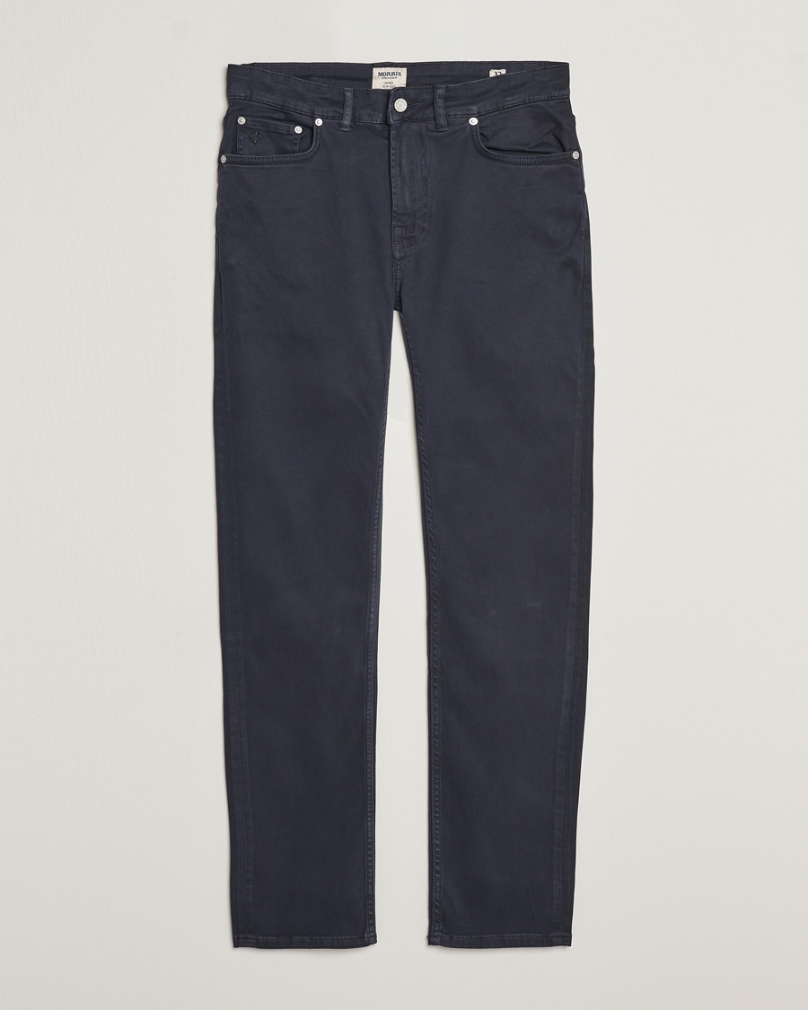 Morris James Brushed 5-Pocket Pant Blue – Azul