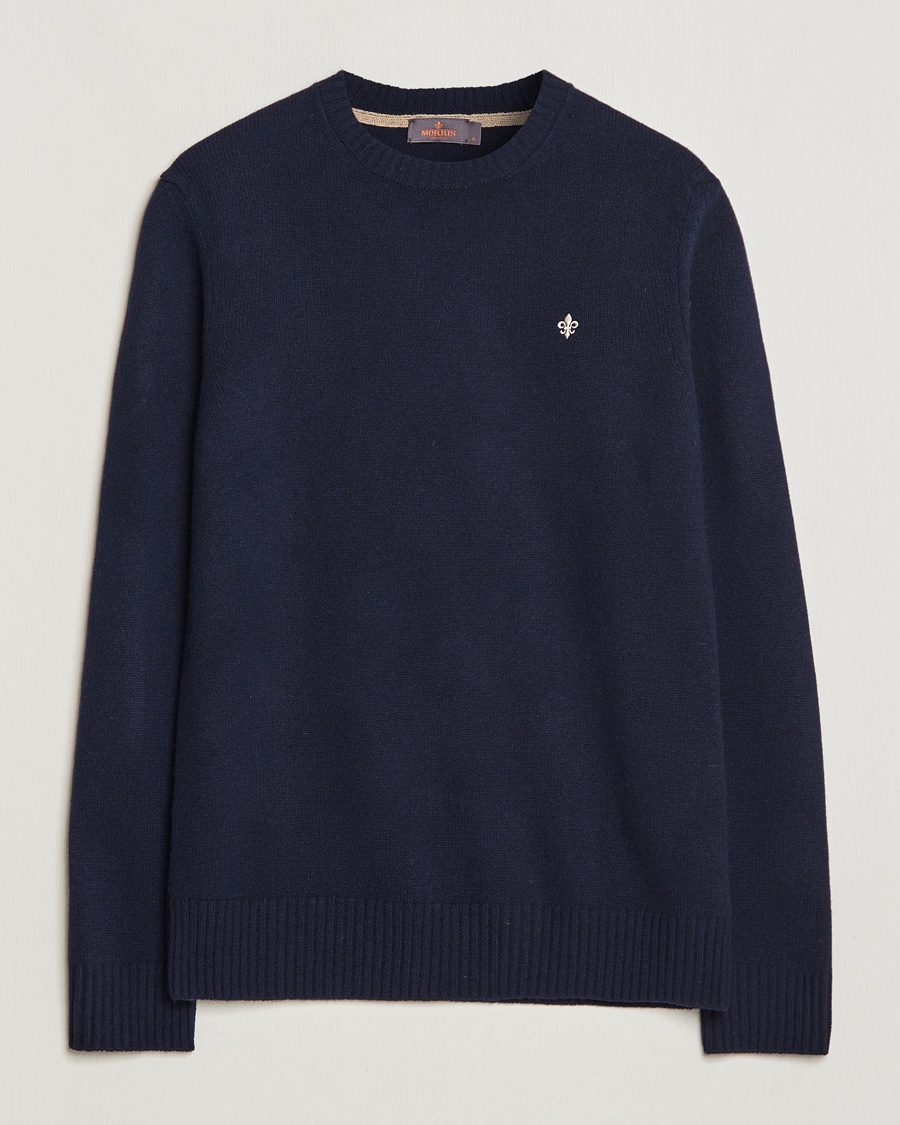 Morris Newton Crew Neck Navy – Azul
