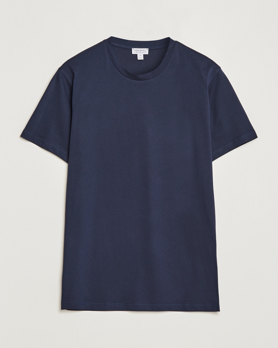 Sunspel Riviera Midweight T-Shirt Navy – Azul