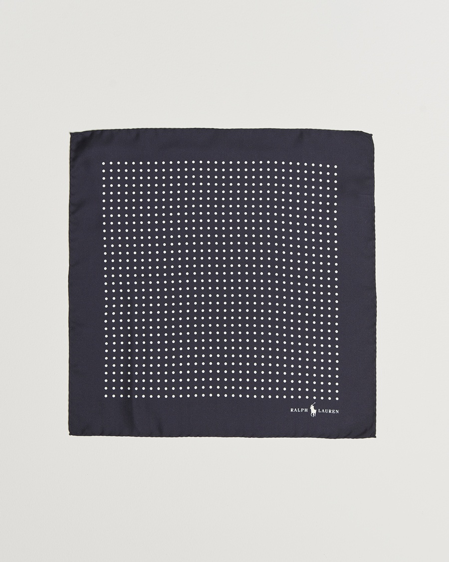 Polo Ralph Lauren Silk Dot Pocket Square Navy/White – Azul