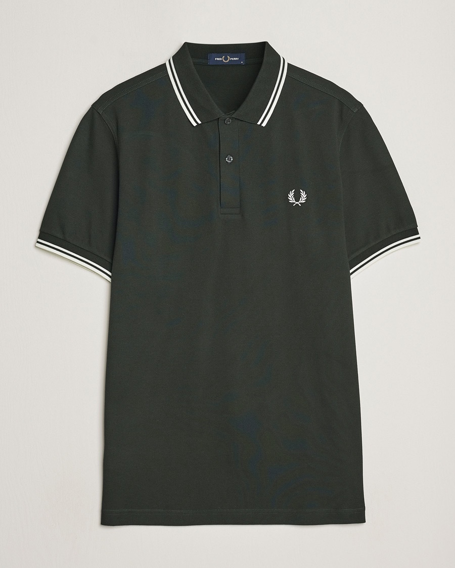 Fred Perry Twin Tipped Polo Shirt Night Green – Verde