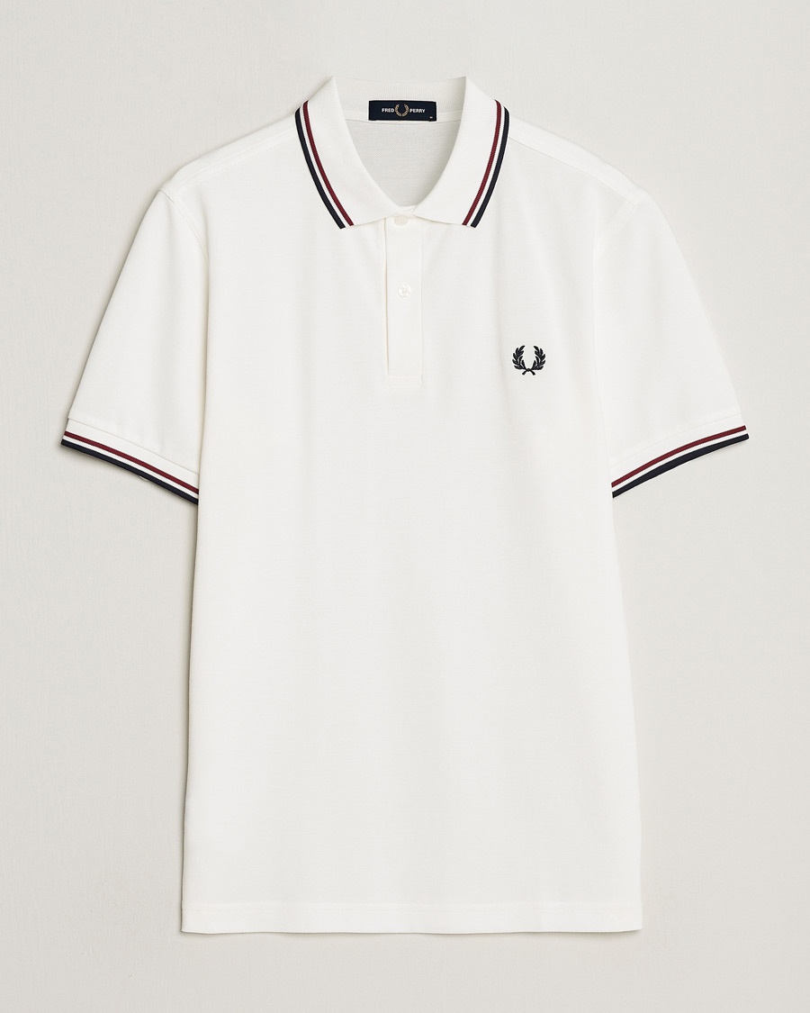 Fred Perry Twin Tipped Polo Shirt Snow White – Blanco