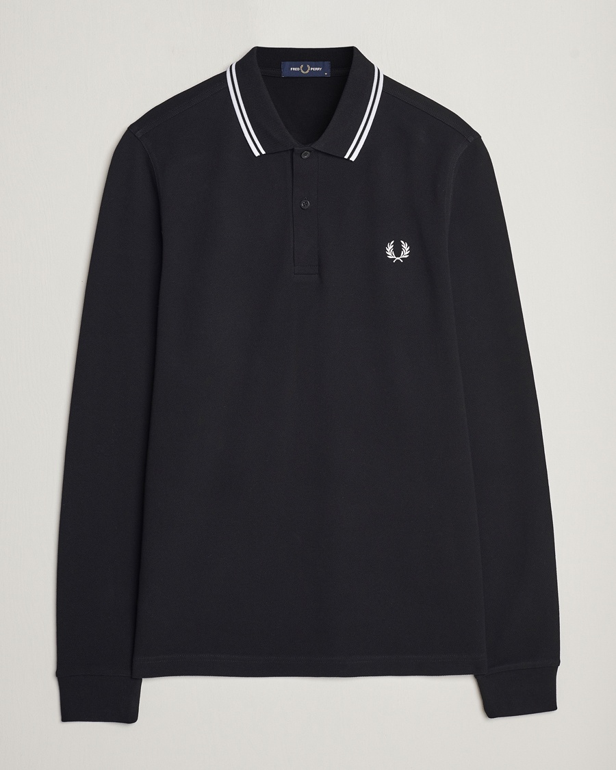 Fred Perry Long Sleeve Twin Tipped Shirt Black – Negro
