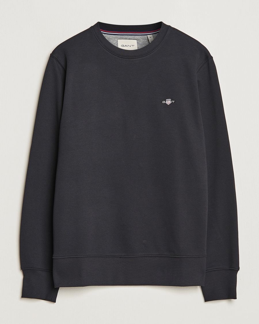 Gant Original Crew Neck Sweatshirt Black – Negro