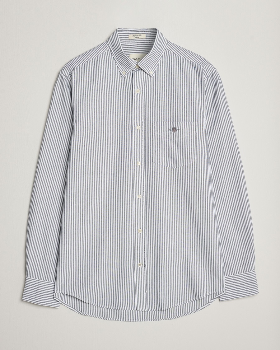 Gant Regular Fit Striped Oxford Shirt Persien Blue – Blanco