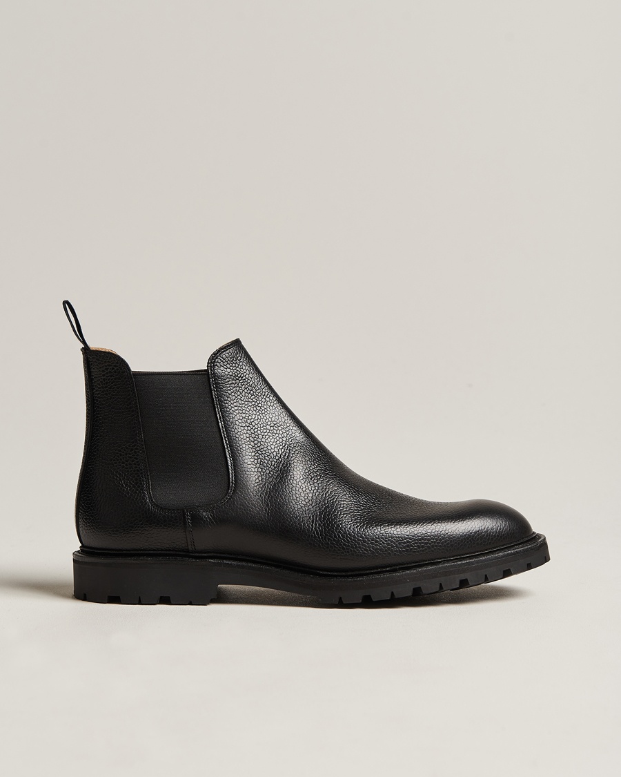 Crockett & Jones Chelsea 11 Black Calf Grained – Negro