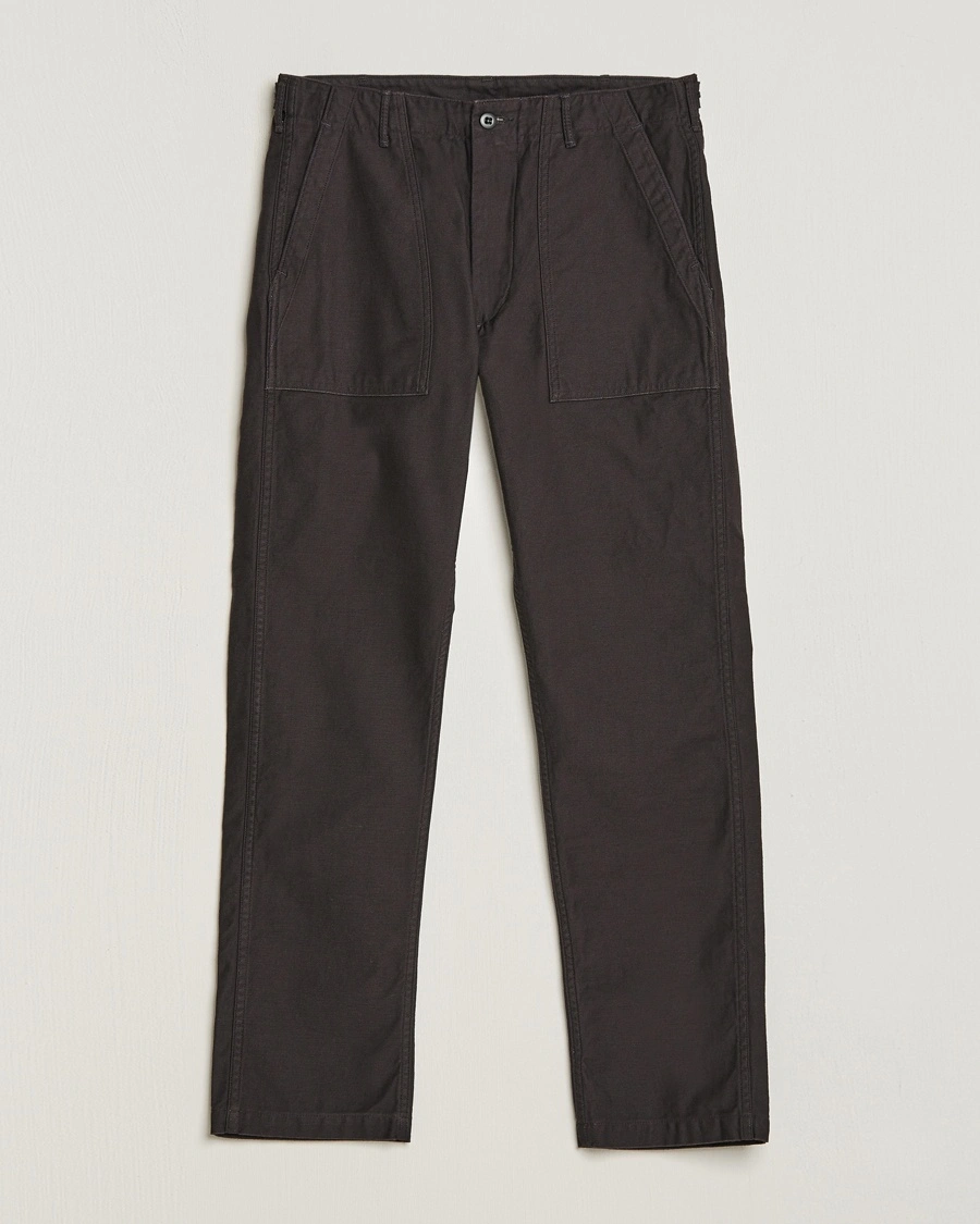 orSlow Slim Fit Original Sateen Fatigue Pants Black – Negro