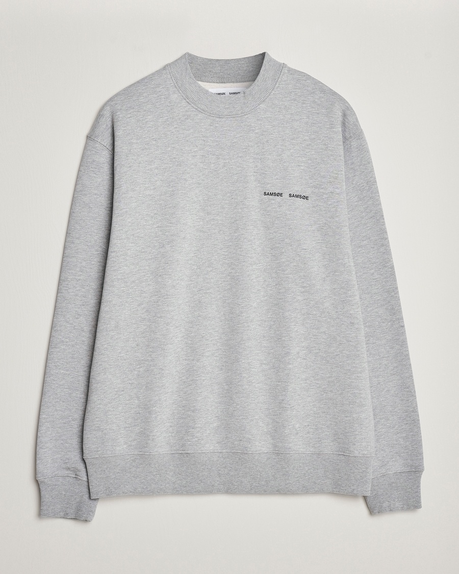Samsøe Samsøe Norsbro Crew Neck Sweatshirt Grey Melange – Gris