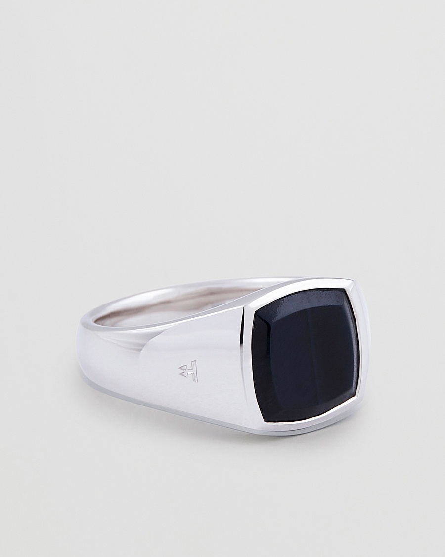 Tom Wood Kay Ring Blue Hawk Eye – Plata