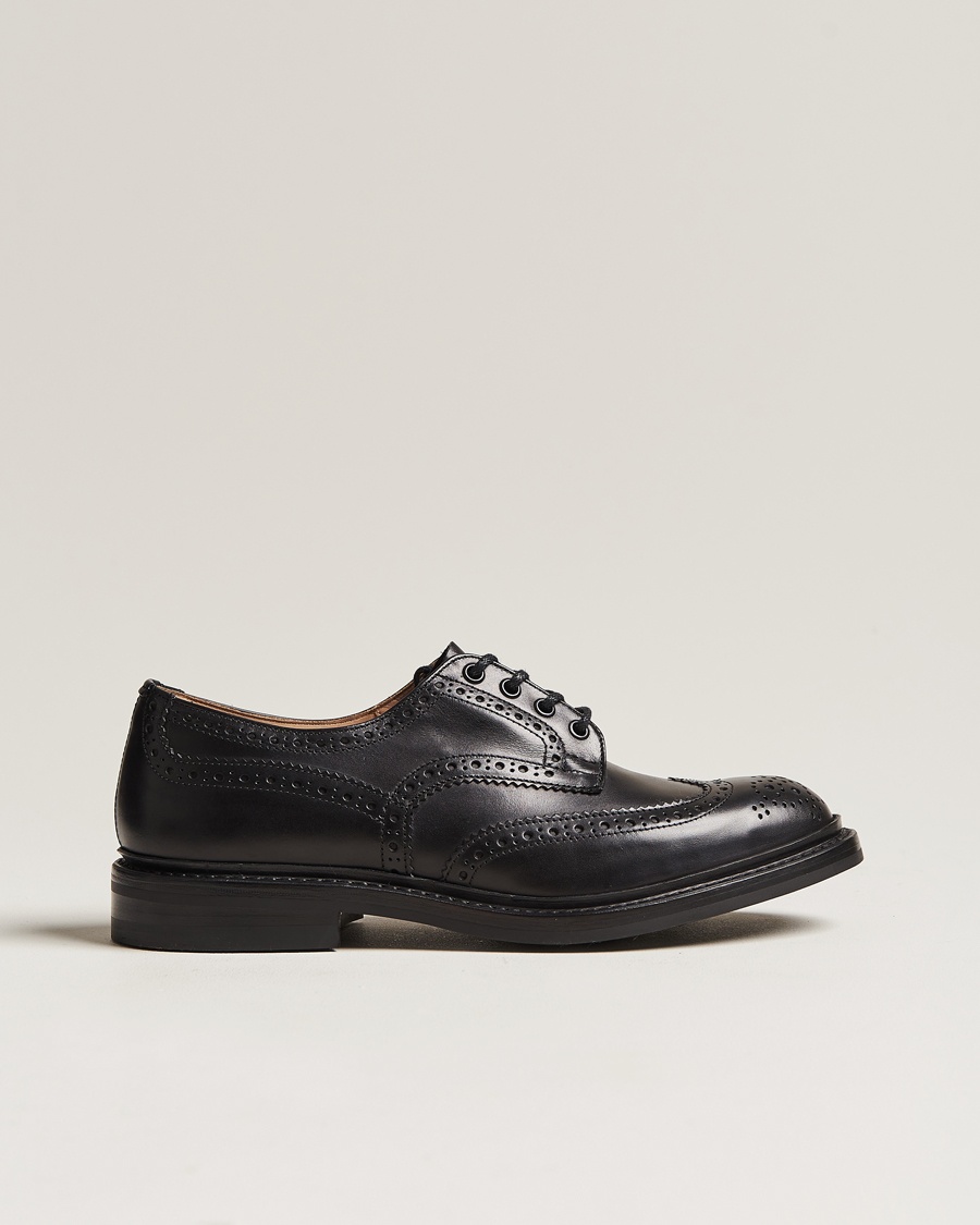 Tricker's Bourton Country Brogues Black Calf – Negro