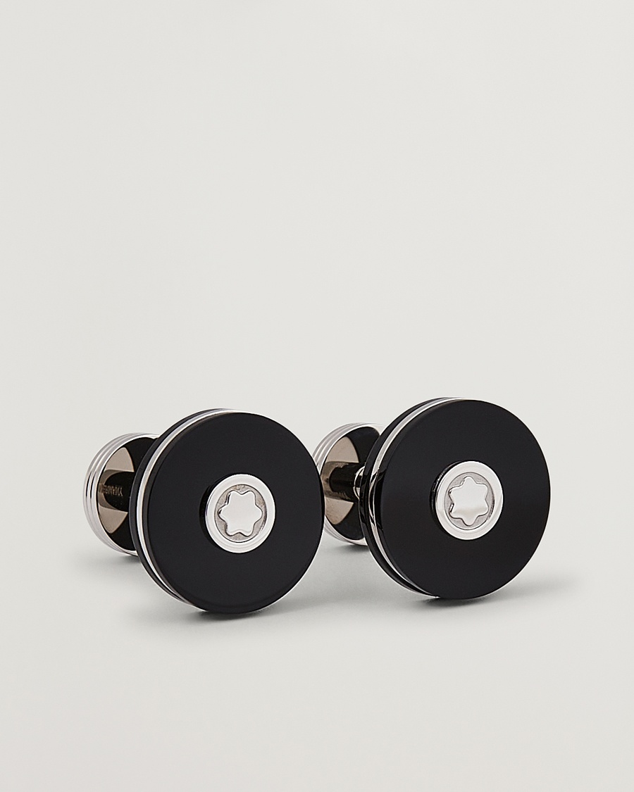 Montblanc Cufflinks Steel Black – Negro