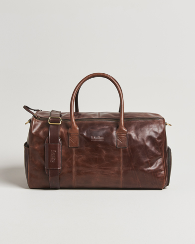 Loake Shoemakers Devon Leather Travel Bag Dark Brown – Marrón