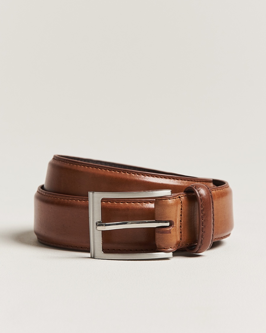 Loake Shoemakers Philip Leather Belt Cedar – Marrón