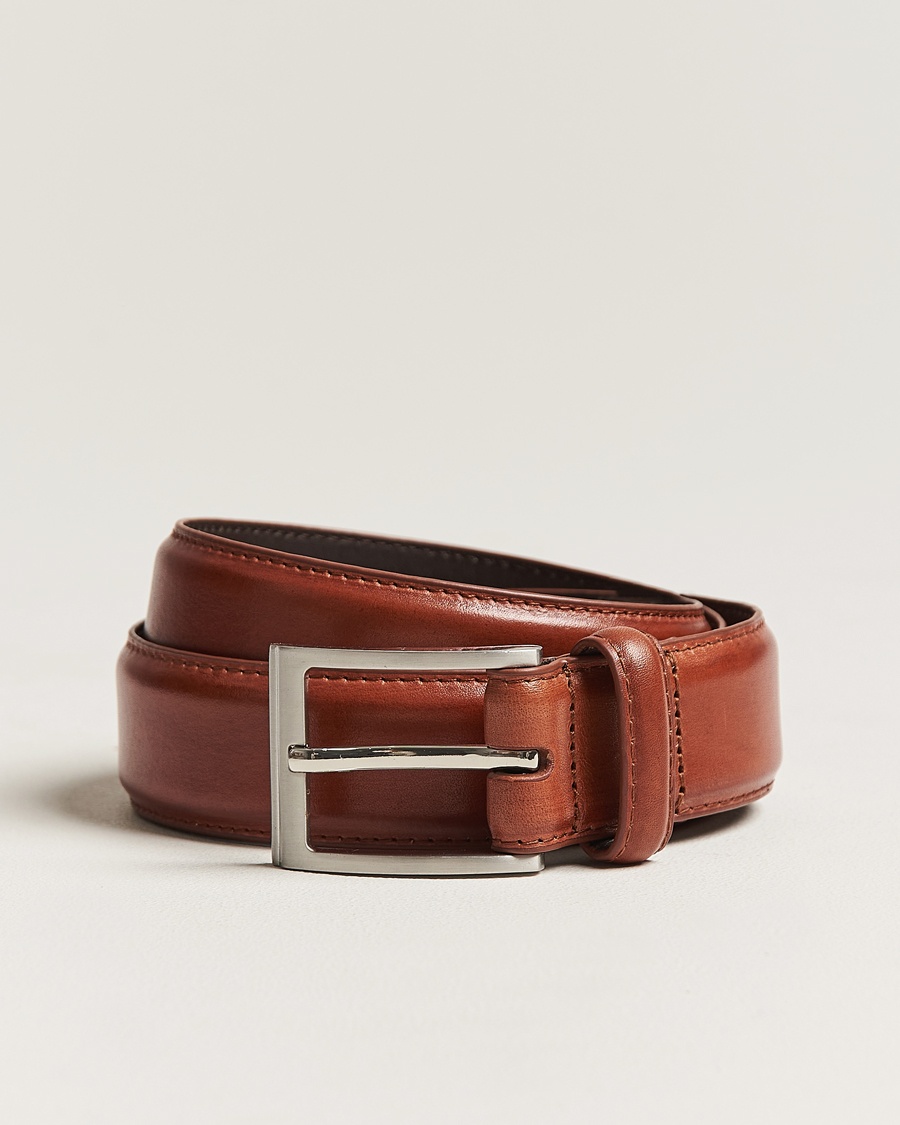 Loake Shoemakers Philip Leather Belt Mahogany – Marrón