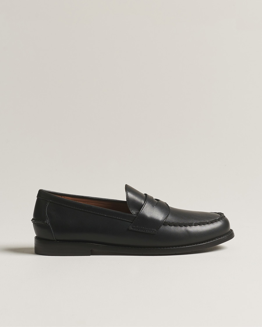 Polo Ralph Lauren Alston Penny Loafers Black Calf – Negro