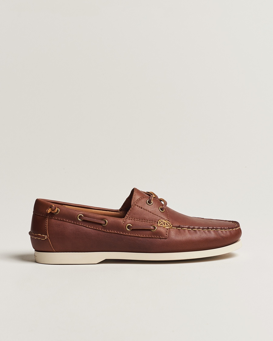 Polo Ralph Lauren Merton Leather Boat Shoe Tan – Marrón