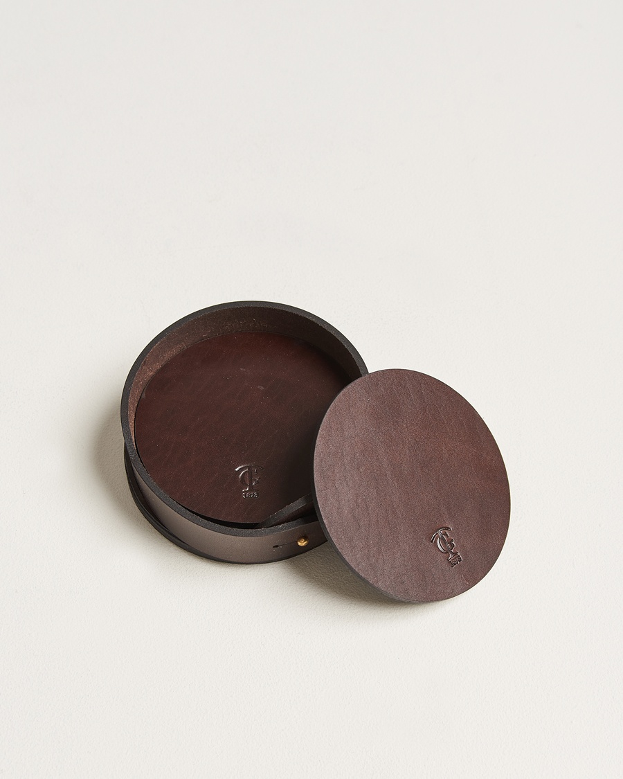Tärnsjö Garveri Leather Coaster Set 006 Dark Brown – Marrón