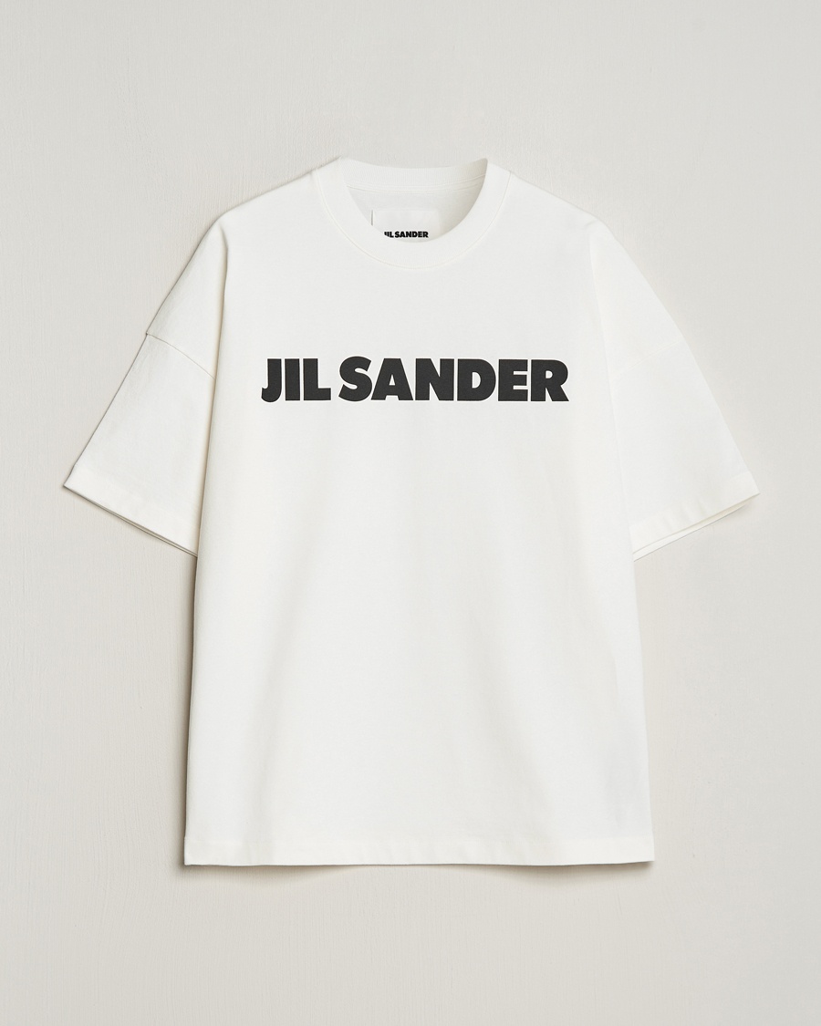 Jil Sander Round Collar Logo T-Shirt White – Blanco