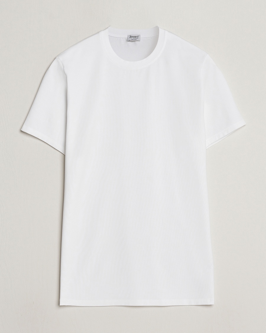 Zimmerli of Switzerland Pureness Modal Crew Neck T-Shirt White – Blanco